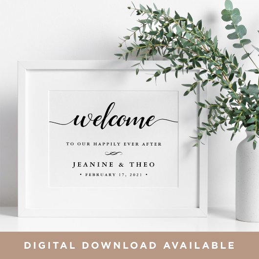 Heureux toujours après | AFFICHE DE BIENVENUE MARI