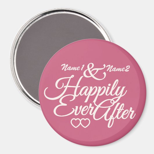 Heureux toujours après aimant personnalisé (Recto/Verso)