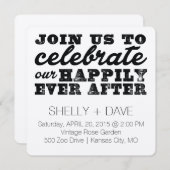 Heureux toujours après Faire-part de mariage (Devant / Derrière)