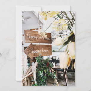 Heureux toujours après la carte de voeux Mariage