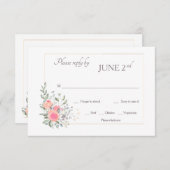 Heureux toujours après RSVP Cartes avec choix de r (Devant / Derrière)