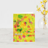 Heureux votre Carte pour notes de vie (Fleur jaune)