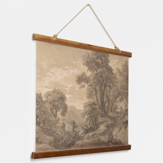 heuvelachtig landschap |  kunstdruk. 0022 hangend wandkleed (Gebogen)