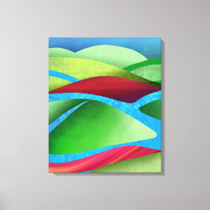 Heuvels Op Ijs Canvas Afdruk
