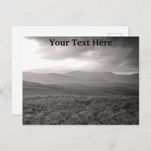 heuvels van het Briefkaart Perthshire Scotland (Voorkant / Achterkant)