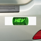 HEV-groene batterij Bumpersticker (Op auto)