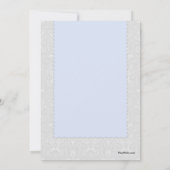 Hevenly Blue Damask Religieuze Uitnodiging (Achterkant)