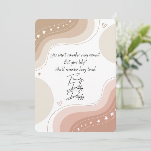 Hevig, dagelijks, diep - Kaart voor een nieuwe mam (Staand voorkant)