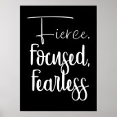 Hevig, Gericht, Onbevreesd - Hustle, Gym, Succes Poster (Voorkant)