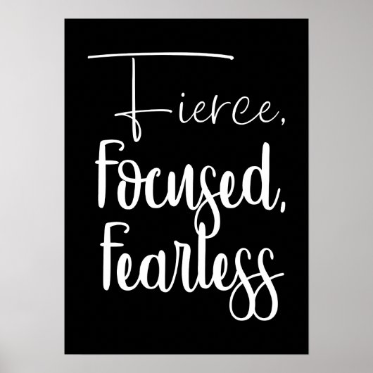 Hevig, Gericht, Onbevreesd - Hustle, Gym, Succes Poster (Voorkant)