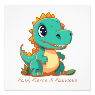 Hevige dinosaurussen foto afdruk