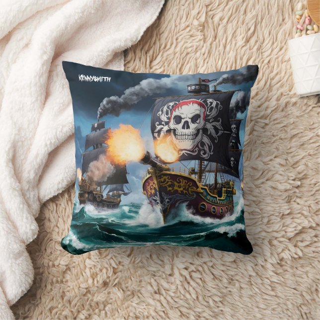 Hevige piratenschepen in de zeeslag bij Zee Kussen (Deken)
