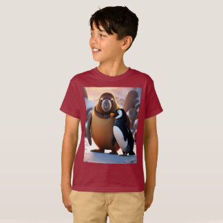 Hevige Schattigee Walrus met Penguin Unreal Engine T-shirt