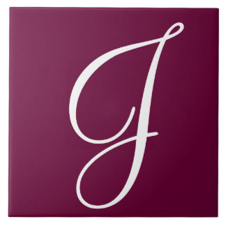 Hex 660033 Kleurnummer Monogram keramisch tegeltje