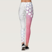 Hex Aquarelle Marbre Sport Leggings (Dos)
