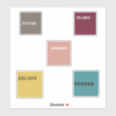 Hex Code Palet Sample Sticker (Vel)