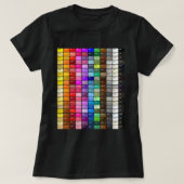 Hex-codes in kleurengrafiek t-shirt (Design voorkant)