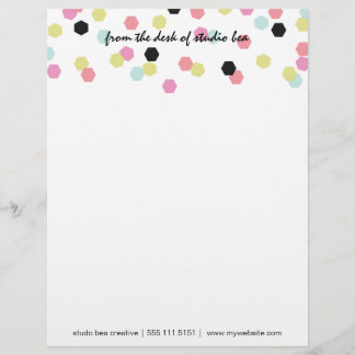 Hex Confetti Letterhead Briefhoofd Sjabloon