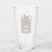 Hex, het Halloween zwarte kat T-shirt Glas (Achterkant)