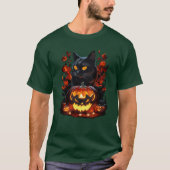 Hex, le T-shirt chat noir Halloween (Devant)