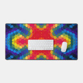 Hex Mandala Red Yellow and Blue Bureaumat (Keyboard & Muis)