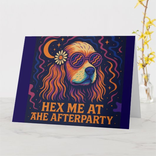 Hex Me at the Afterparty - Carte d'anniversaire (Fleur jaune)