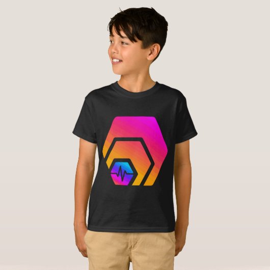 HEX PulseChain Crypto PLS Logo Cryptocurrency Stak T-shirt (Voorkant volledig)