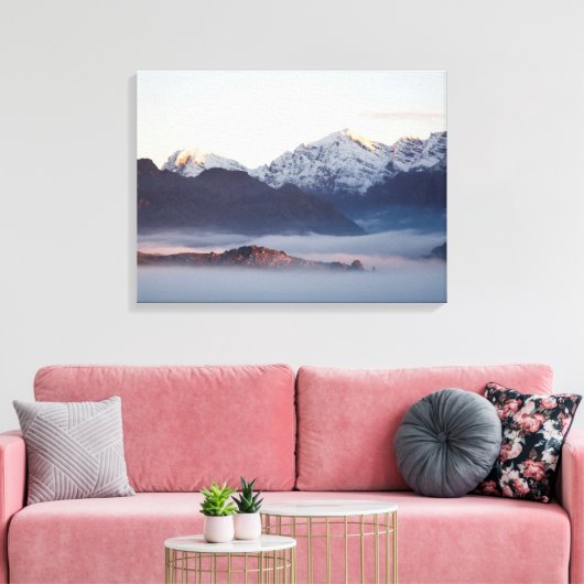Hex River Mountains op zonsondergang, Westerne Kaa Canvas Afdruk (Insitu (Woonkamer))