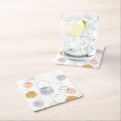 Hex Scatter Vierkante Kartonnen Onderzetter (Insitu)