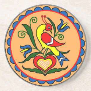 Hex Sign Dutch Bird Zandsteen Onderzetter