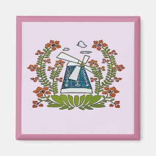 Hex Sign, Pennsylvania Dutch, Windmill Magneet