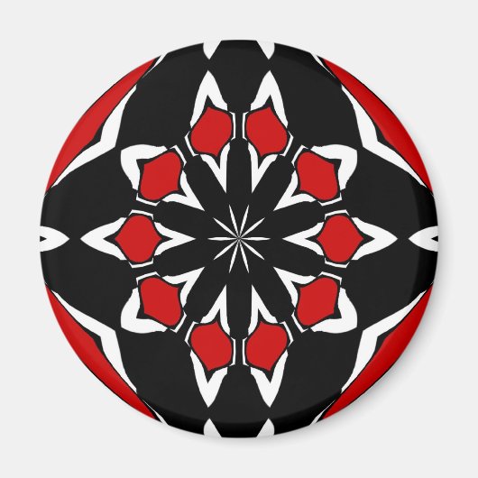 Hex Sign Red Black Magneet (Voorkant)