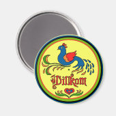 Hex Sign Welcome Bird Magneet (Voorkant / Achterkant)