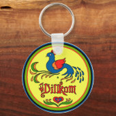 Hex Sign Welcome Bird Sleutelhanger (Voorkant)