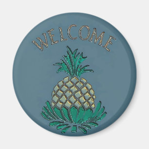 Hex Sign Welcome Pineappel Magneet