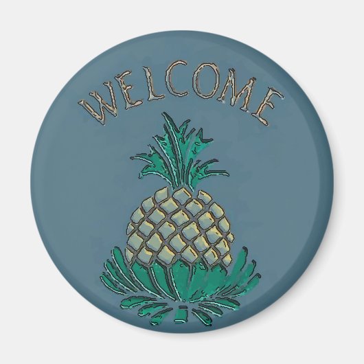 Hex Sign Welcome Pineappel Magneet (Voorkant)