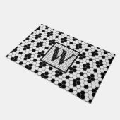 Hex Tegel Print Monogram Deurmat (Schuin)