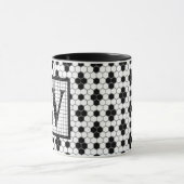 Hex Tegel Print Monogram Mok (Midden)