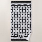 Hex Tegel Print Monogram Strandlaken (Voorkant)