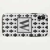 Hex Tegel Print Monogram telefoontas Case-Mate iPhone Case (Achterkant (horizontaal))