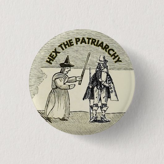 Hex the patriarchy fun feminism badge bouton (Devant)