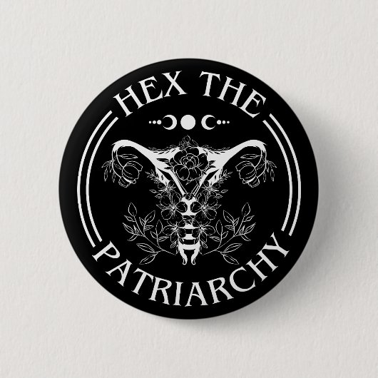 Hex the Patriarchy Ronde Button 5,7 Cm (Voorkant)