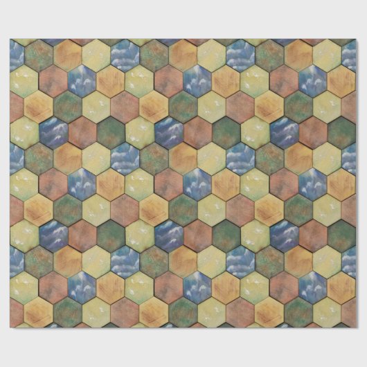 Hex Tile-opvulpapier Cadeaupapier (Vlak)