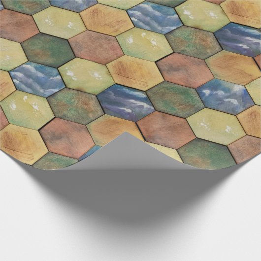 Hex Tile-opvulpapier Cadeaupapier (Hoek)