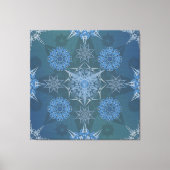 Hexa driehoeken yantra bloemblaadjes inscriptie canvas afdruk (Voorkant)