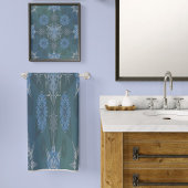 Hexa driehoeken yantra bloemblaadjes inscriptie strandlaken