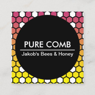 hexa honeycomb vierkante visitekaartje