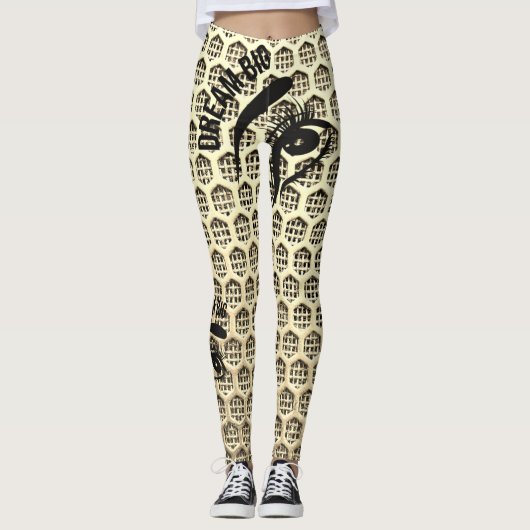 HexaFlow Mesh Leggings – Vet in Geel (Voorkant)