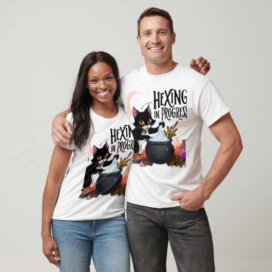 Hexage en cours T-shirt Chat - Chat noir en cuisin (Unisexe)