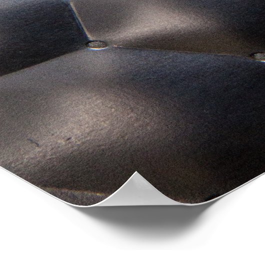 Hexagon 3D-effect - Metaal patroontextuur - Poster (Hoek)